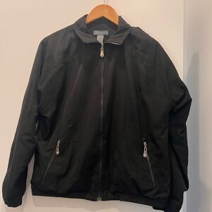 Koret 80s Style Black Windbreaker Style Jacket Modern and Versatile